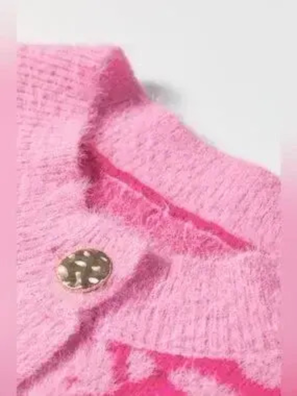 Leopard Button-Down Fuzzy Sweater Vest - Picture 8 of 9